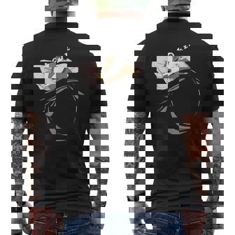 アナグマ 寝る動物 パジャマ お昼寝pj ギフト アナグマ メンズTシャツ バックプリント - Kawaiitshirt