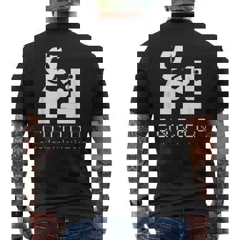 アマチュアハムvhfラジオ、Cq-「メイキングコンタクト」、モールス信号 メンズTシャツ バックプリント - Kawaiitshirt