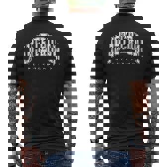 アムステルダム オランダ 代表チームスタイル ホワイトテキスト メンズTシャツ バックプリント - Kawaiitshirt