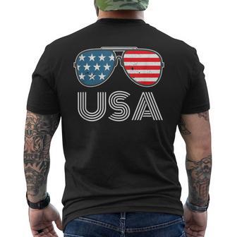 アメリカ Usa 面白いtシャツ 国旗 おもしろ メンズ 面白い 服 オリジナル おもしろグッズ ビンテージ 夏 メンズTシャツ バックプリント - Kawaiitshirt