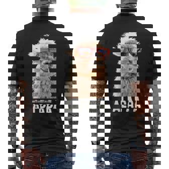 アルパカ・パパ・アルパパ・ラマ・パパ・アルパカ・パパ・ワーター・ワンダリングalpapa メンズTシャツ バックプリント - Kawaiitshirt