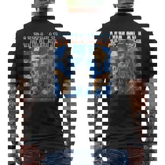 アルファ 男性 面白い ジョーク ミーム 大人 ユーモア 猫 ミーム メンズTシャツ バックプリント - Kawaiitshirt