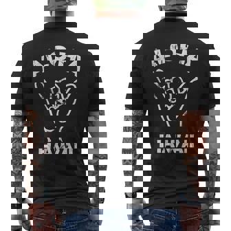 アロハ ハワイ シャカ サイン サーフ メンズTシャツ バックプリント - Kawaiitshirt