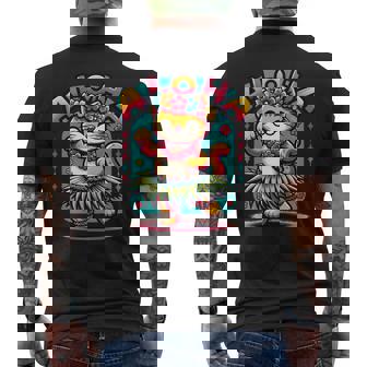 アロハ ハワイ ハワイアン フラダンス キャット シャツ 猫好き フラ 長袖tシャツ メンズTシャツ バックプリント - Kawaiitshirt
