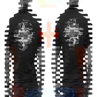イギリス 愛国心 イギリス国旗 ユニオンジャック イギリス帝国 メンズTシャツ バックプリント - Kawaiitshirt
