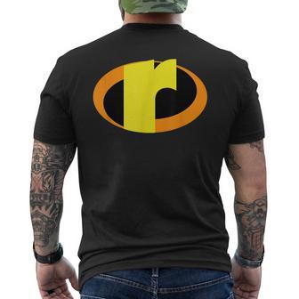 インクレディブル レター R アルファベット スーパーヒーロー キッズ ファミリー メンズTシャツ バックプリント - Kawaiitshirt