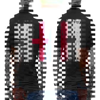 イングランド オランダ ハーフフラッグ イングリッシュ オランダ遺産 長袖tシャツ メンズTシャツ バックプリント - Kawaiitshirt