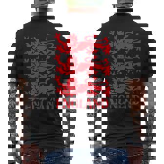 イングランドのスポーツファンのためのイングリッシュフットボールサッカーグラフィック メンズTシャツ バックプリント - Kawaiitshirt