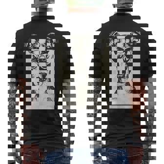 ウィペット イラスト 犬 面白い アート スケッチ メンズTシャツ バックプリント - Kawaiitshirt