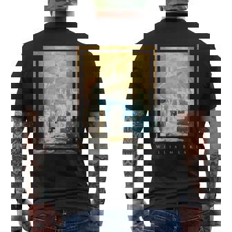 ウィリアム・ブレイク ジェイコブの梯子 芸術 象徴主義 神秘主義 魔法 William Blake Jacob メンズTシャツ バックプリント - Kawaiitshirt