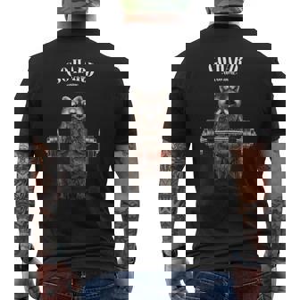 ウェイトリフティング 筋トレ バーベル やる気がないなら家に帰れ 狸 たぬき メンズTシャツ バックプリント - Kawaiitshirt