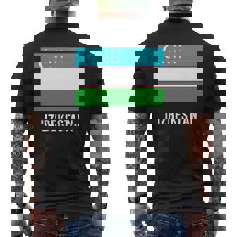 ウズベキスタン ウズベキスタン国旗 長袖tシャツ メンズTシャツ バックプリント - Kawaiitshirt