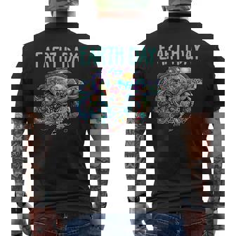 ウミガメ 地球 日 救う かわいい 惑星 学生 先生 メンズTシャツ バックプリント - Kawaiitshirt