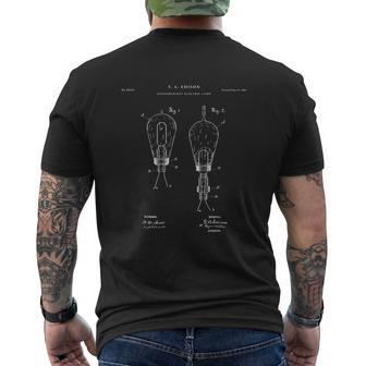 エジソン特許tシャツ-電気tシャツ メンズTシャツ バックプリント - Kawaiitshirt