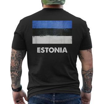 エストニア国旗tシャツ メンズTシャツ バックプリント - Kawaiitshirt