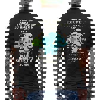 エレファントおならしないよ時々ズボンの中でささやくだけ 長袖tシャツ メンズTシャツ バックプリント - Kawaiitshirt