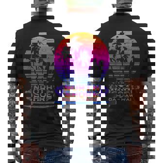 オアフ島ノースショア ハワイお土産サーフィンスタイル メンズTシャツ バックプリント - Kawaiitshirt