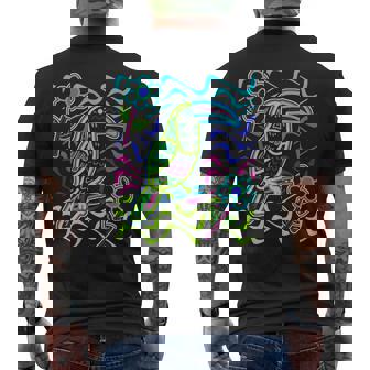 オオハシの鳥 アラカリ オオハシ オオハシ モラ アート パナマ・クナ族作 メンズTシャツ バックプリント - Kawaiitshirt