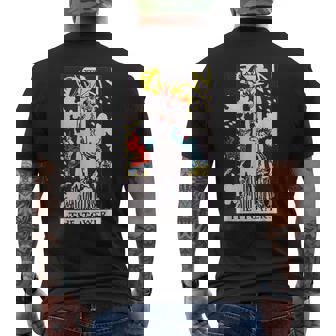 オリジナルのrider Waite Deckからのタワービンテージタロットカード メンズTシャツ バックプリント - Kawaiitshirt