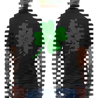 オリジナルラッキー四つ葉クローバー メンズTシャツ バックプリント - Kawaiitshirt