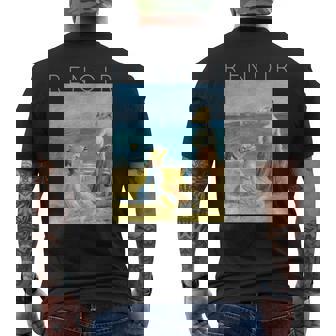 オーギュスト・ルノワール ビーチのフィギュア メンズTシャツ バックプリント - Kawaiitshirt