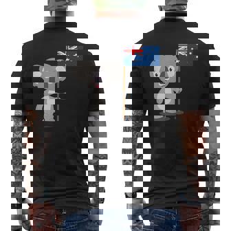 オーストラリアのコアラ オーストラリア国旗 メンズTシャツ バックプリント - Kawaiitshirt