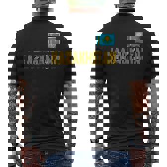 カザフスタン、カザフスタンの国旗、カザフスタンの国旗 長袖tシャツ メンズTシャツ バックプリント - Kawaiitshirt