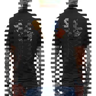 カジュアル ウクレレコレクション ポケットにハワイウクレレ メンズTシャツ バックプリント - Kawaiitshirt