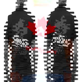 カナダホッケー メープルリーフ アイスホッケー選手 カナダ メンズTシャツ バックプリント - Kawaiitshirt