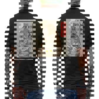 カピバラおでん 鍋 メンズTシャツ バックプリント - Kawaiitshirt