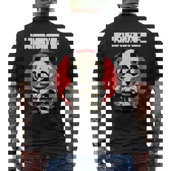 カラテカと空手パンダ メンズTシャツ バックプリント - Kawaiitshirt