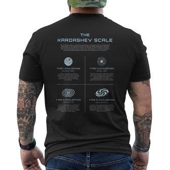 カルダシェフスケール科学エネルギー文明タイプ メンズTシャツ バックプリント - Kawaiitshirt