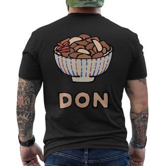 カワイイ 牛丼 和ジャンクフード 牛丼 男女兼用 メンズTシャツ バックプリント - Kawaiitshirt
