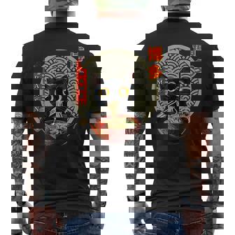 カワイイ猫とラーメン 博多 日本アニメヌードル文化 メンズTシャツ バックプリント - Kawaiitshirt