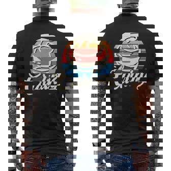 カーリング レトロ ヴィンテージ カーリングストーン メンズTシャツ バックプリント - Kawaiitshirt