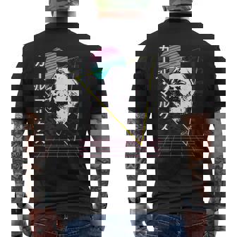 カール・マルクス 共産主義 共産主義 ヴェイパーウェーブ 美学 レトロ 80年代 メンズTシャツ バックプリント - Kawaiitshirt