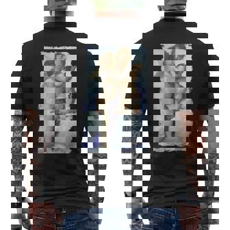 キスエンジェルズ ファーストキス 絵画 天使 キス キューピッド ラブ メンズTシャツ バックプリント - Kawaiitshirt