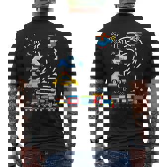 キッズトラック 電車 2歳の誕生日パーティー 幼児 2歳 誕生日 メンズTシャツ バックプリント - Kawaiitshirt