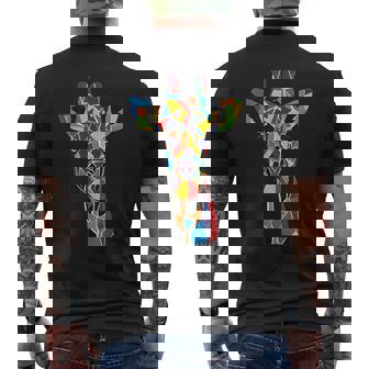 キリン 幾何学 メンズTシャツ バックプリント - Kawaiitshirt