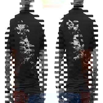 クラリネットを弾く猫 面白い猫ミュージシャン クラリネット教師 メンズTシャツ バックプリント - Kawaiitshirt