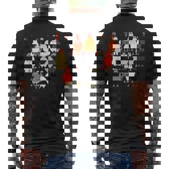 クリスマス チキン スクワッド サンタ 帽子 かわいい チキン ファーム 動物 メンズTシャツ バックプリント - Kawaiitshirt