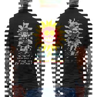 クレイジー クレイジー 面白い ひまわり メンズTシャツ バックプリント - Kawaiitshirt