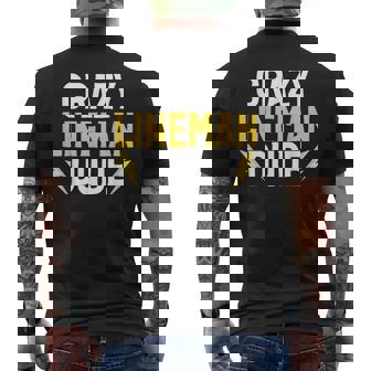 クレイジーラインマンデュードラインマン メンズTシャツ バックプリント - Kawaiitshirt