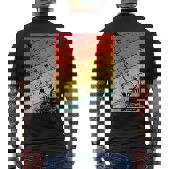 クレーン オペレーター 重機 おもしろい 建設 クレーン メンズTシャツ バックプリント - Kawaiitshirt