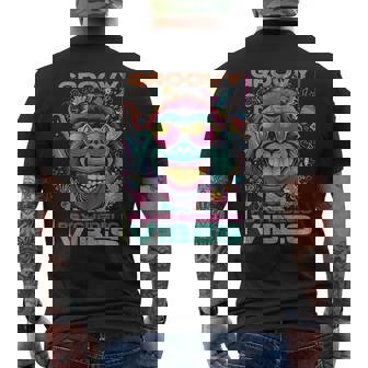 クールなエイプ。グルーヴィーなサイケデリックな雰囲気。 メンズTシャツ バックプリント - Kawaiitshirt