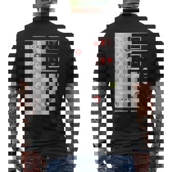 クールなエレベーターボタンアートメンズレディースリフトハロウィンコスチューム メンズTシャツ バックプリント - Kawaiitshirt