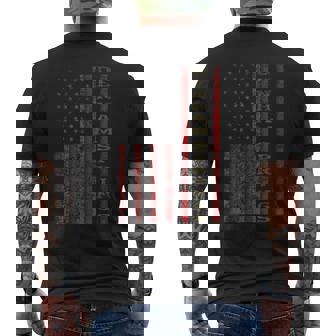 クールな愛国的なデンハム・スプリングス Usa 米国旗のギフトアイデア メンズTシャツ バックプリント - Kawaiitshirt