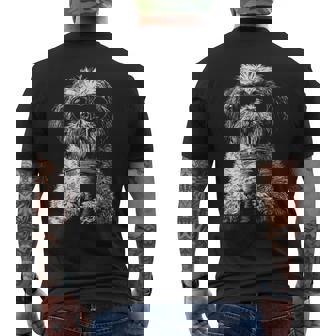 クールシーズードリンクアイスコーヒーファニードッグミームy2kグランジ メンズTシャツ バックプリント - Kawaiitshirt