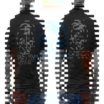 ケープタウン 南アフリカ ヨハネスブルグ アフリカの海岸 ヤシの木 長袖tシャツ メンズTシャツ バックプリント - Kawaiitshirt