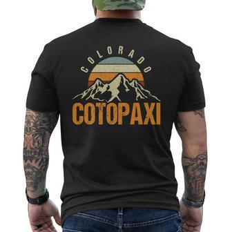 コロラド コトパクシ ヴィンテージ 山岳 ハイキング 野生動物 コロラド 長袖tシャツ メンズTシャツ バックプリント - Kawaiitshirt